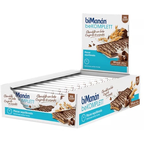 Bimanan bekomplett snack cereales (20 barritas 20 g sabor chocolate con leche)