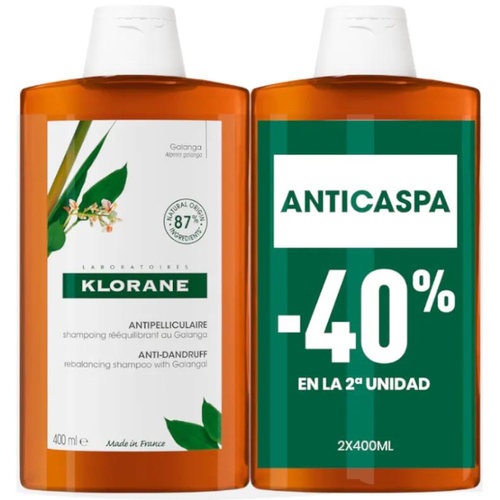Klorane champu reequilibrante a la galanga  1 envase 400 ml