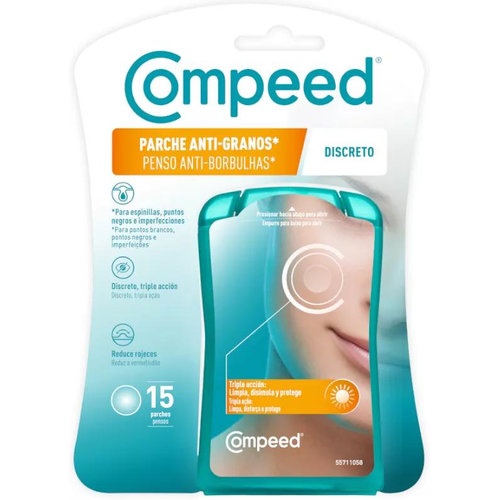 Compeed parche anti-granos discreto triple accion (15 unidades)