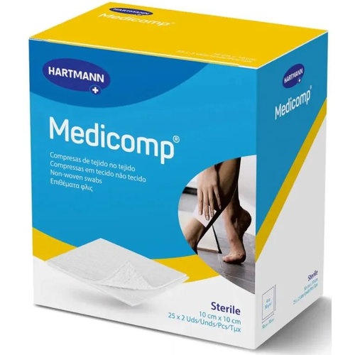 Compresas de tejido no tejido esteriles medicomp 50 unidades 10 x 10 cm
