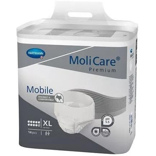 Absorbente incontinencia orina ligera con slip - molicare premium mobile 10d (14 unidades talla xl)