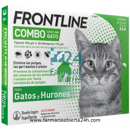 FRONTLINE COMBO 50,00 mg / 60,00 mg SOLUCION SPOT-ON PARA GATOS