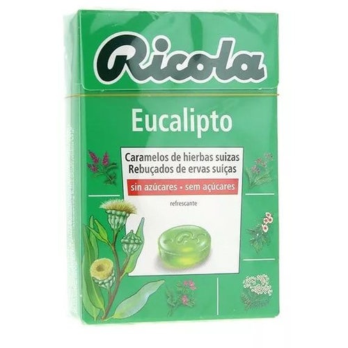 Ricola caramelos sin azucar (1 envase 50 g sabor eucaliptus)