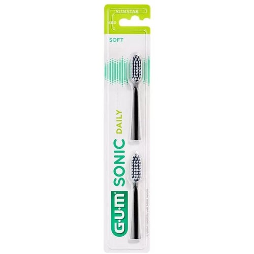 Cepillo dental sonico a pilas gum sonic daily recambios 2 unidades color negro - gum activital sonic