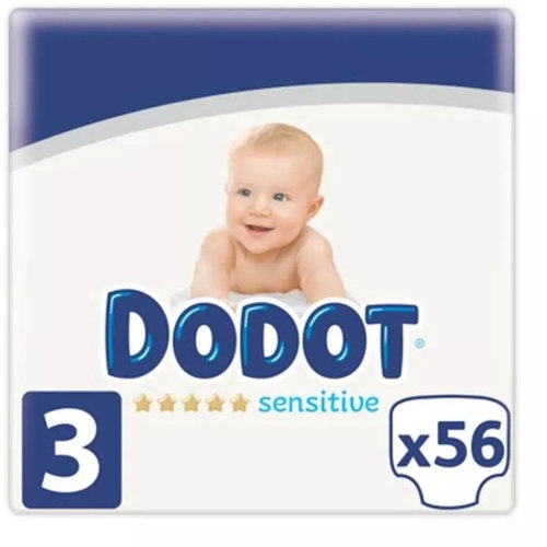 Pañal infantil dodot sensitive talla 3 6-10 kg 56 unidades