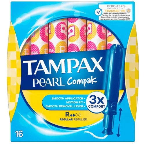 Tampax compak pearl  20 unidades regular