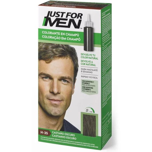 JUST FOR MEN - CHAMPU COLORANTE (66 CC CASTAÑO OSCURO)