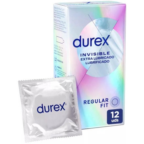 DUREX INVISIBLE EXTRA FINO EXTRA LUBRICADO - PRESERVATIVOS (12 U)