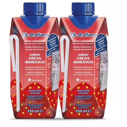 Bioralsuero  2 tetrabriks 330 ml sabor fresa