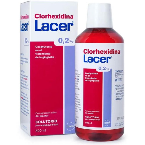 Lacer colutorio clorhexidina 0.2% (1 envase 500 ml)