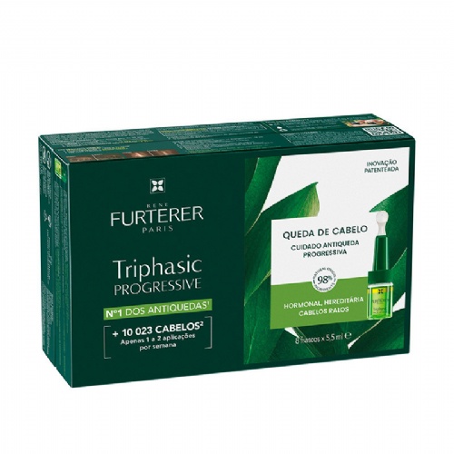 Triphasic progresive tratamiento anticaida progresiva rene furterer 8 frascos 5,5 ml - rene furterer