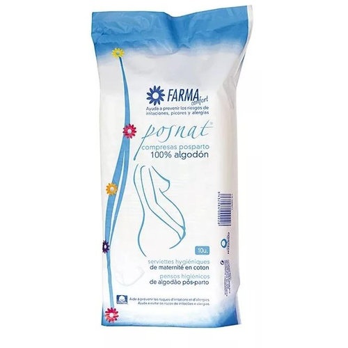 COMPRESAS HIGIENICAS FEMENINAS POSPARTO - FARMACONFORT POSNAT (10 U)