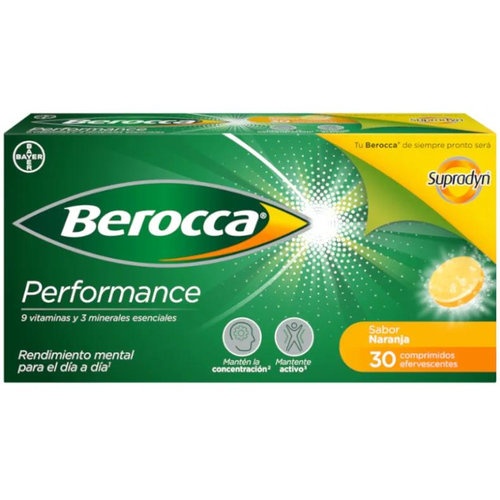 BEROCCA PERFORMANCE (NARANJA 30 COMP EFERV)
