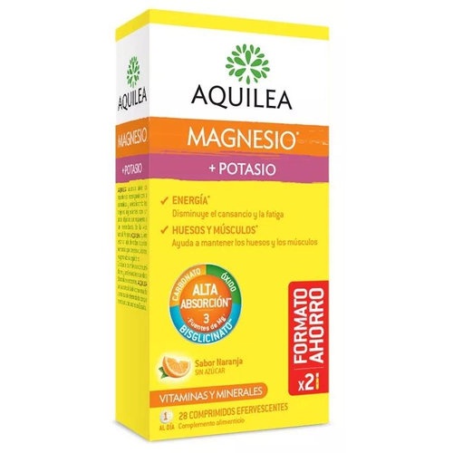 Aquilea magnesio+ potasio (28 comprimidos efervescentes sabor naranja)
