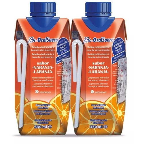 Bioralsuero  2 tetrabriks 330 ml sabor naranja