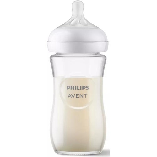 Biberon anti-colic cristal - philips avent natural response (+ 1 mes 1 unidad 240 ml)