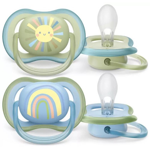 Chupete silicona philips avent ultra air 0 - 6 meses 2 unidades niño - philips avent ultra air