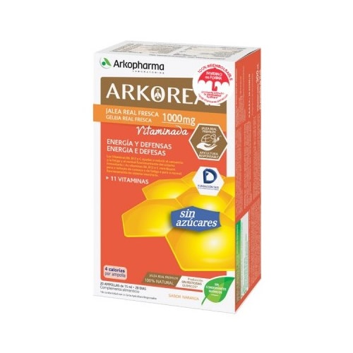 ARKOREAL JALEA REAL VITAMINADA SIN AZUCAR (15 ML 20 AMP)