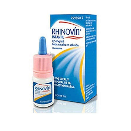 RHINOVÍN INFANTIL 0,5 MG/ML GOTAS NASALES EN SOLUCIÓN, 1 frasco de 10 ml