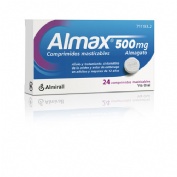 ALMAX 500 mg COMPRIMIDOS MASTICABLES,24 comprimidos