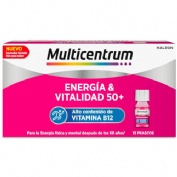 Multicentrum energia & vitalidad 50+ (15 frascos 7 ml sabor frambuesa)