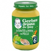 Gerber organic guisantes patatas pollo (1 tarrito 190 g)