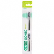 Cepillo dental sonico a pilas gum sonic daily recambios 2 unidades color negro - gum activital sonic