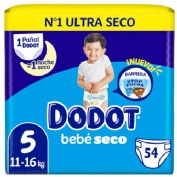 Pañal infantil - dodot bebe seco value (talla 5 11-16 kg 54 unidades pack)