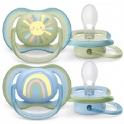 Chupete silicona philips avent ultra air 0 - 6 meses 2 unidades niño - philips avent ultra air