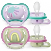 Chupete silicona philips avent ultra air 0 - 6 meses 2 unidades niña - philips avent ultra air