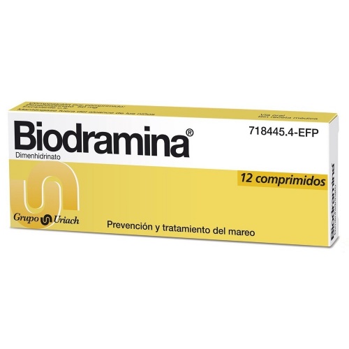 BIODRAMINA 50 mg COMPRIMIDOS , 12 comprimidos