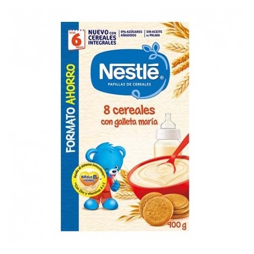 Nestle papilla 8 cereales galleta maria  2 envases 725 g