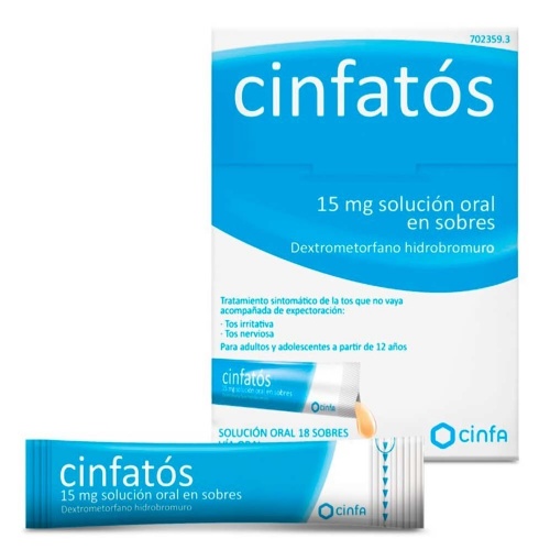 CINFATOS 15 MG SOLUCION ORAL EN SOBRES , 18 sobres