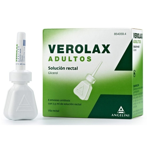 VEROLAX ADULTOS SOLUCION RECTAL , 6 enemas de 7,5 ml